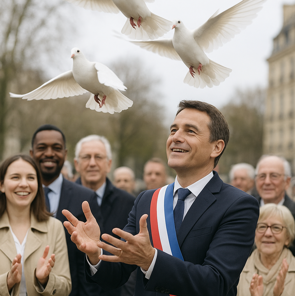 inauguration publiques. mairies, commémoration politiques . salons et foires. pigeons